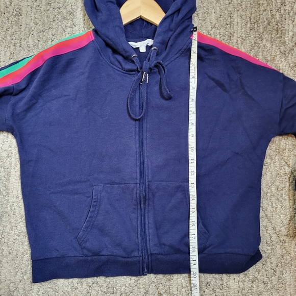 BB Dakota The Bright Side Hooded Zip-Up French Terry Sweatshirt Hoodie - Picture 10 of 12